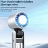Portable Handheld Fan with LED Display, Foldable Rechargeable Cooling Fan for Outdoor Camping