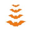 Barevné trojrozměrné halloweenské samolepky s netopýry, dekorační samolepky, party dekorace, samolepky na zeď