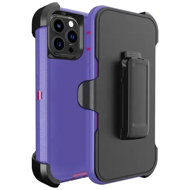 

Hybrid Heavy Duty Armor Holder Case для IPhone 16 Pro Max 14 13 12 11 15 Xr Xsmax X SE 6 7 8 Plus Otter Case Box Протиударний із затискачем для пояса Підставка For iPhone 16