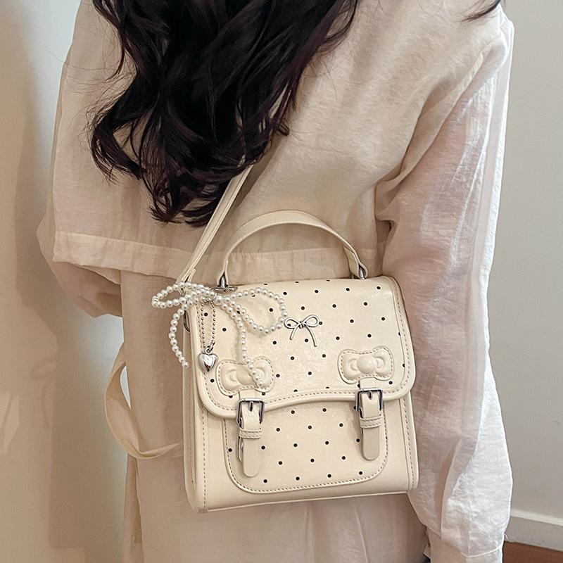 Schoolbag1011 Spring and Summer Niche Bow Casual Backpack Women's New High-value Sweet Simple Shoulder Bag