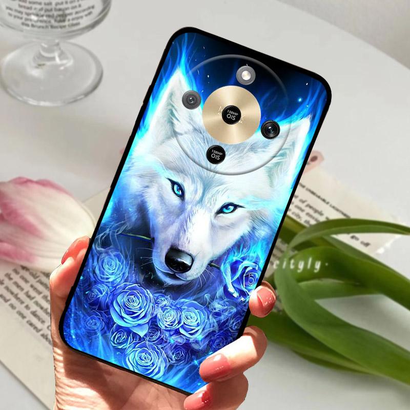 For Honor X9D Phone Case MTN-NX1 Cool Wolf Lion Silicone Back Cover For Honor Magic 8 Lite X 70 HonorX70 HonorX9d Soft TPU Funda