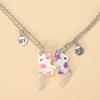 Electroplate Best Friend Magnetic Necklace Zinc Zinc Alloy Magnet Necklace Cartoon Pendant Necklace  Couple