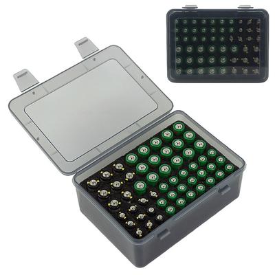 Batterie Aufbewahrungsorganizer Halter Fassung für 72 AA AAA Batterien, Batteriebox Koffer Garagenbehälter Heimschubladenorganisation Spender