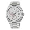 100 Meters Waterproof Solar Quartz Metal Strap 46.9mm Men's Watch White Dial SBXY093