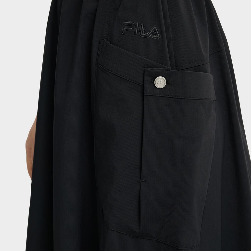 New FILA Casual Long Skirt Women's Jet Black F11W538304F-BK