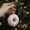 Snowflake Christmas Tree Ornament PVC 3D Pink Pendant DIY Lollipop Ornaments  Holiday Decor