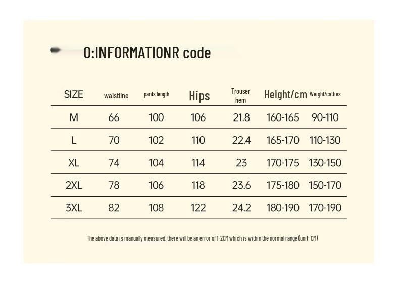 Jeanswest Unisex Spring Autumn Outdoor Straight-Leg Casual Pants