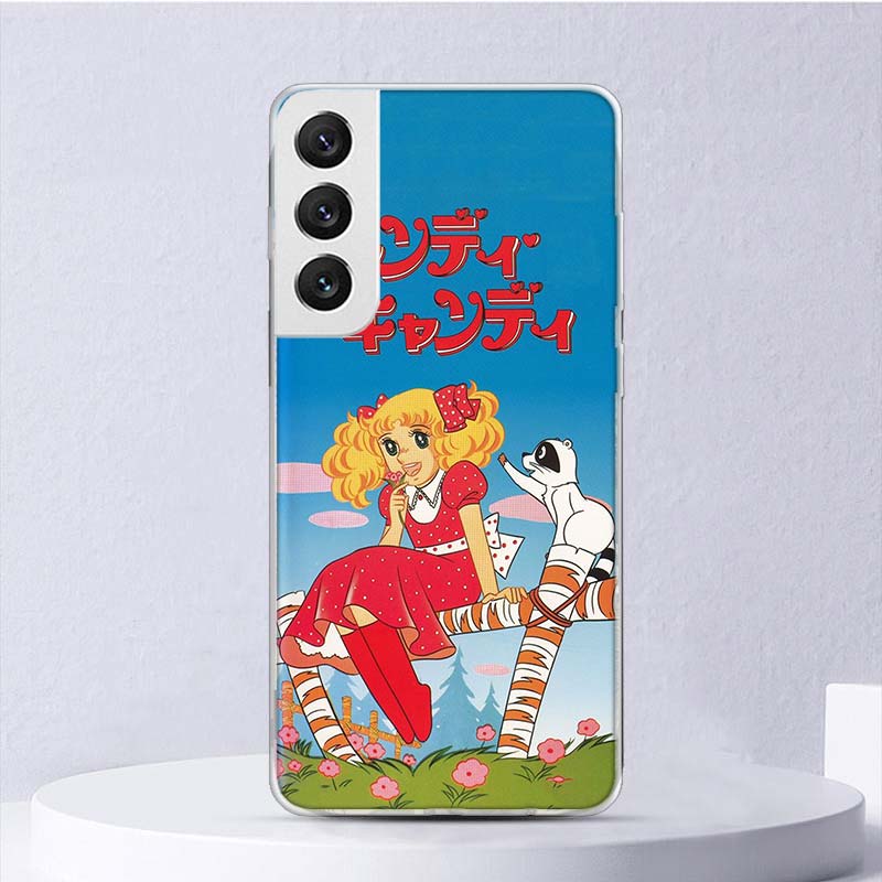 Candy 90s Anime Soft Case For Samsung Galaxy S25 S24 S23 S22 Ultra Phone Cover S20 FE S21 Plus S25 Edge + Funda Coque Galaxy S25