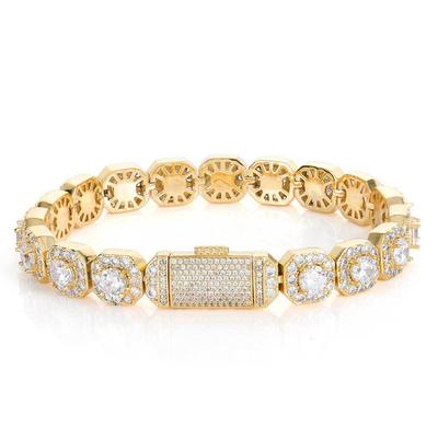 European And American Hip-Hop Bracelet Rock Sugar Chain Zircon Bracelet Trend Personalized Fashion Jewelry Men'S Bracelet