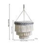 Textured Weave Bohemian Tassel Lampshade Handwoven Tassel Light Shell  Living Room