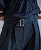 GRIDAJ Cotton Bio-Washed Belted Double-Pleated Pants _ Black