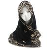 Black Embroidered Headscarf Wrap Shawl Women Indonesian Malay Style Modest Fashion Accessory
