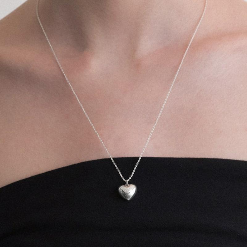 

OVLA [Exclusive] plain heart necklace_FLAT_2color JN008 gold