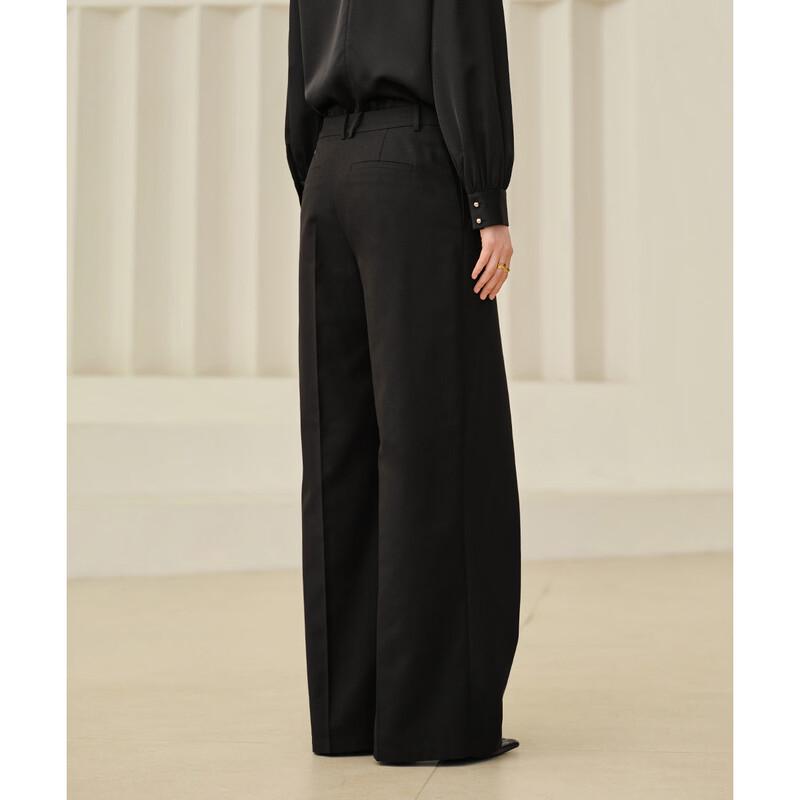 Giovanni Valentino Women's Asymmetric Waist Wide-Leg Casual Trousers