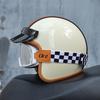 ORZ-Retro 3/4 Half Shell Motorcycle Helmet, Reinforced ABS Shell, Ventilated Anti Impact Protective Headgear for Men and Women