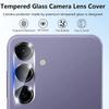 For Samsung Galaxy S24+ Camera Lens Protector Black Ring Silk Printing Tempered Glass Acrylic Lens Film