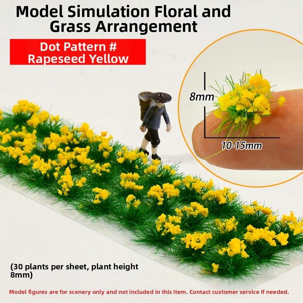 30pcs/set Plastic Simulated Flower Clusters 10~15mm*8mm Landscape Wargame Grass Tufts