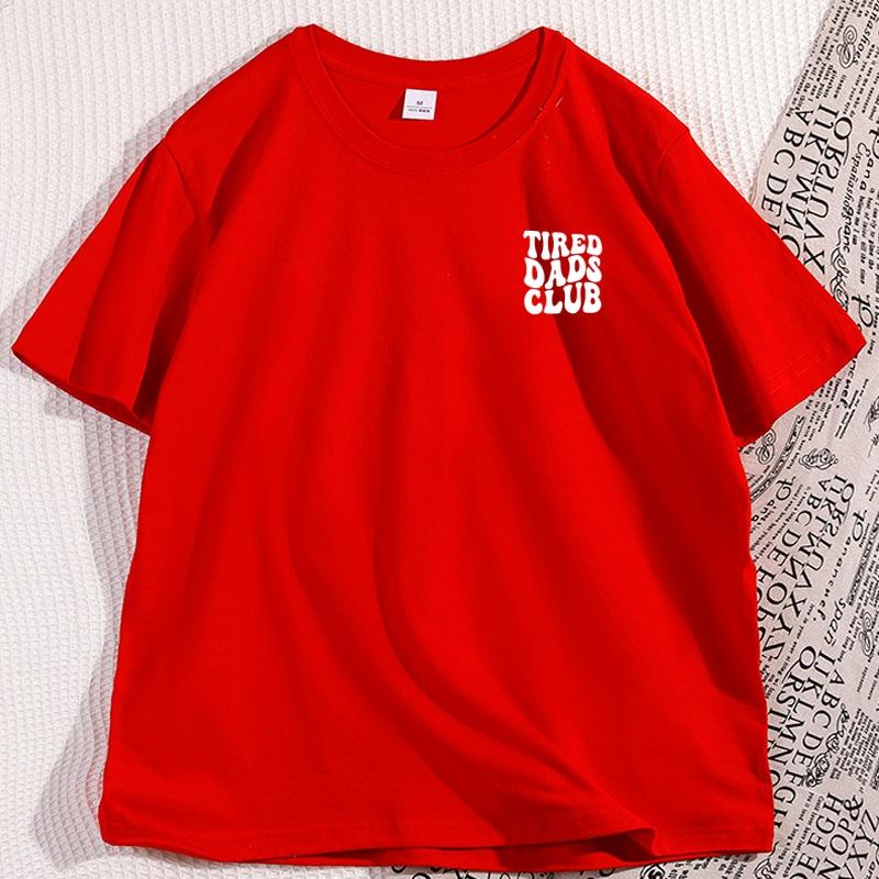 

Tired Dads Club T Shirt New Dad Club TShirt Male Cotton Short Sleeve Tshirt High Quality Streetwear Y2k Clothes Man Tops S