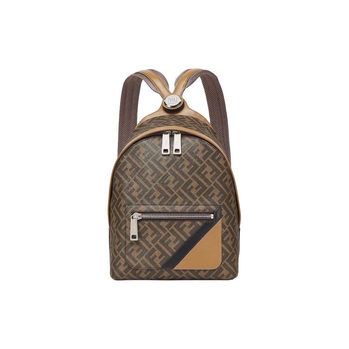 

Fendi Chiodo Adjustable Strap Zipper Closure Cotton Backpack Small Men Backpack Brown 7VZ077-A9XS-F1IKC Basic Set (Bag+Dust Bag)