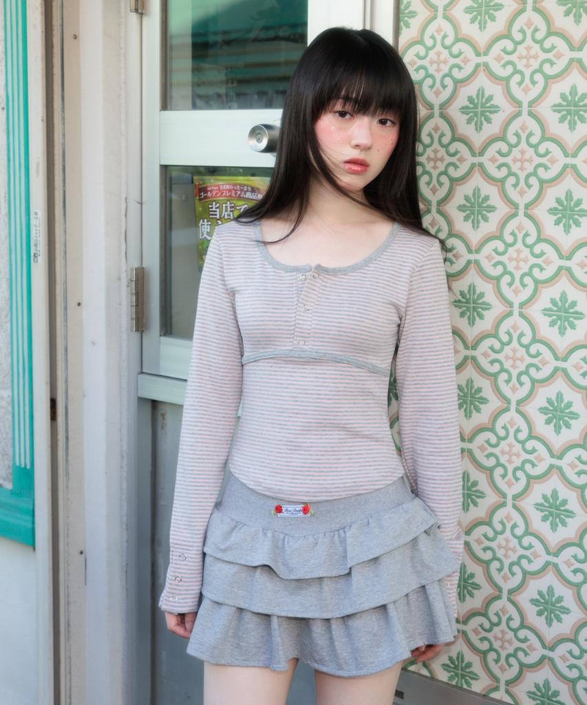 Rose Franz Rose Cancan Mini Skirt [Gray]