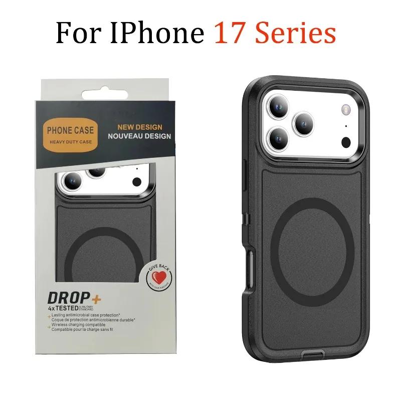 3IN1 Heavy Series Defender Handyhülle für IPhone 17Air 16 15 14 13 Pro Max Rüstung Ott Box Anti-Drop Ladegerät Schutz Hartes Cover