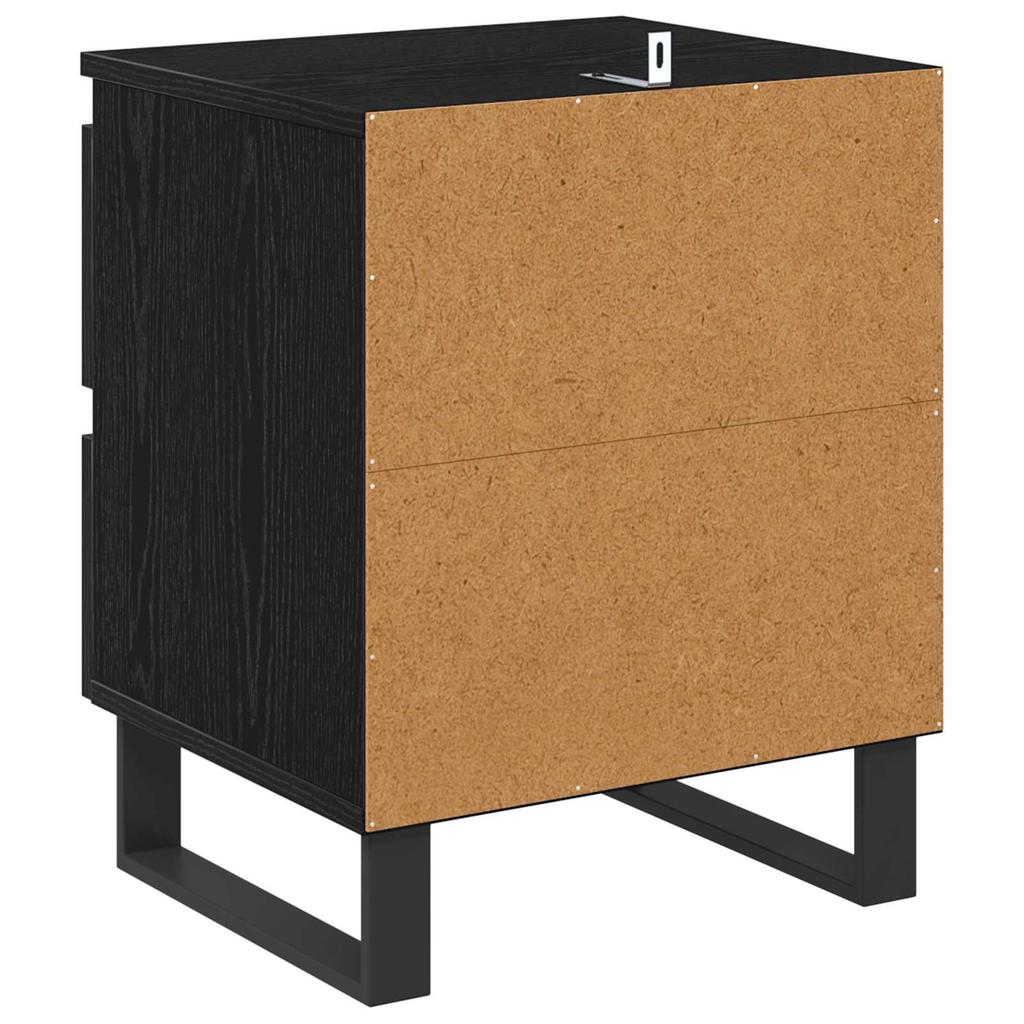 Nightstand Black Oak Look 40 x 35 x 50 cm Wood Based Panel