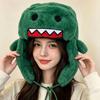 Autumn and winter new thickened plush cartoon hat for men and women cute warm ear protection Lei Feng hat popular plush cold hat