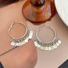 Sparkling Geometric Sequins Fringed Earrings Women'S Metal Cold Wind Temperament High-End Earrings