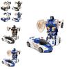 Plastic Inertia Car Toy With Onebutton Transformation For Boys And Kids