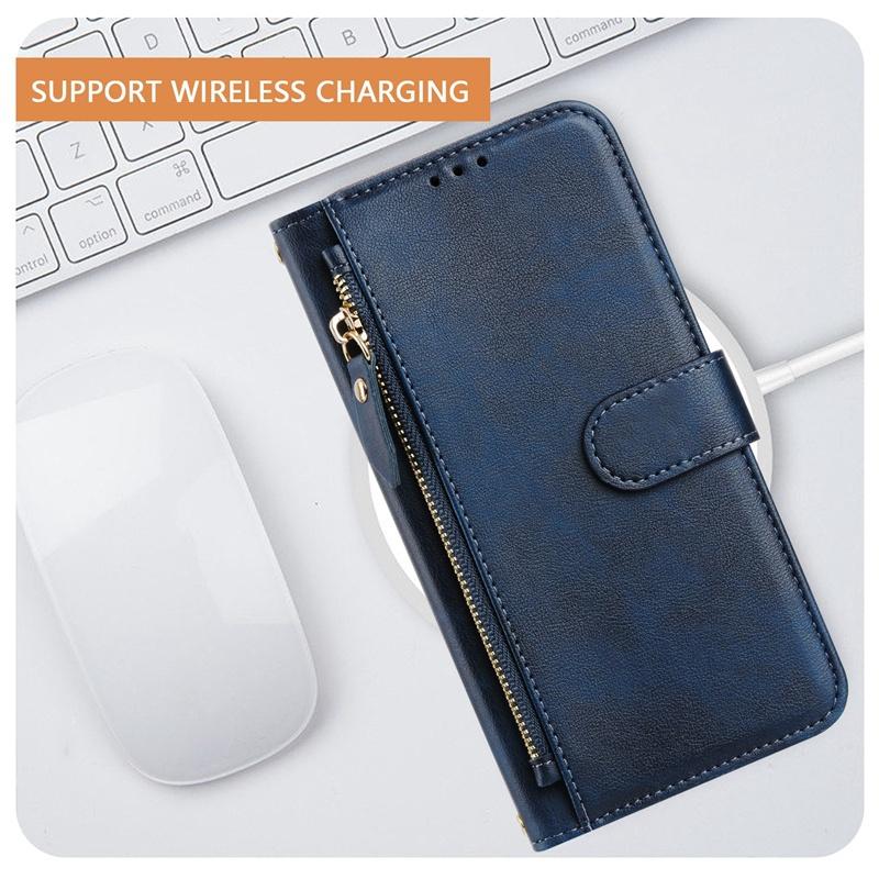 Flip Case for Google Pixel 5 XL 6 Pro 4A 5A 6A 5G Leather Wallet Cover Card Slot Bag Zipper Casing
