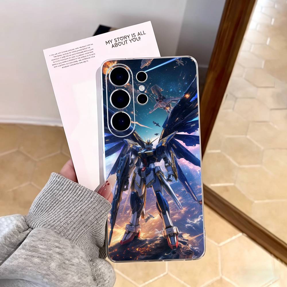 Gundam Anime  Phone Case For Samsung S25,S24,S21,S22,S23,S30,Ultra,S20,Plus,Fe,Note,10,9,5G Transparent Cover