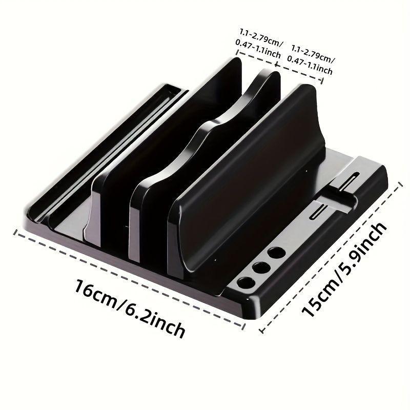 

Adjustable Vertical Laptop Stand Desktop Storage Notebooks Tablet Universal Bracket Portable Laptop Holder 4 in 1 2 Slot