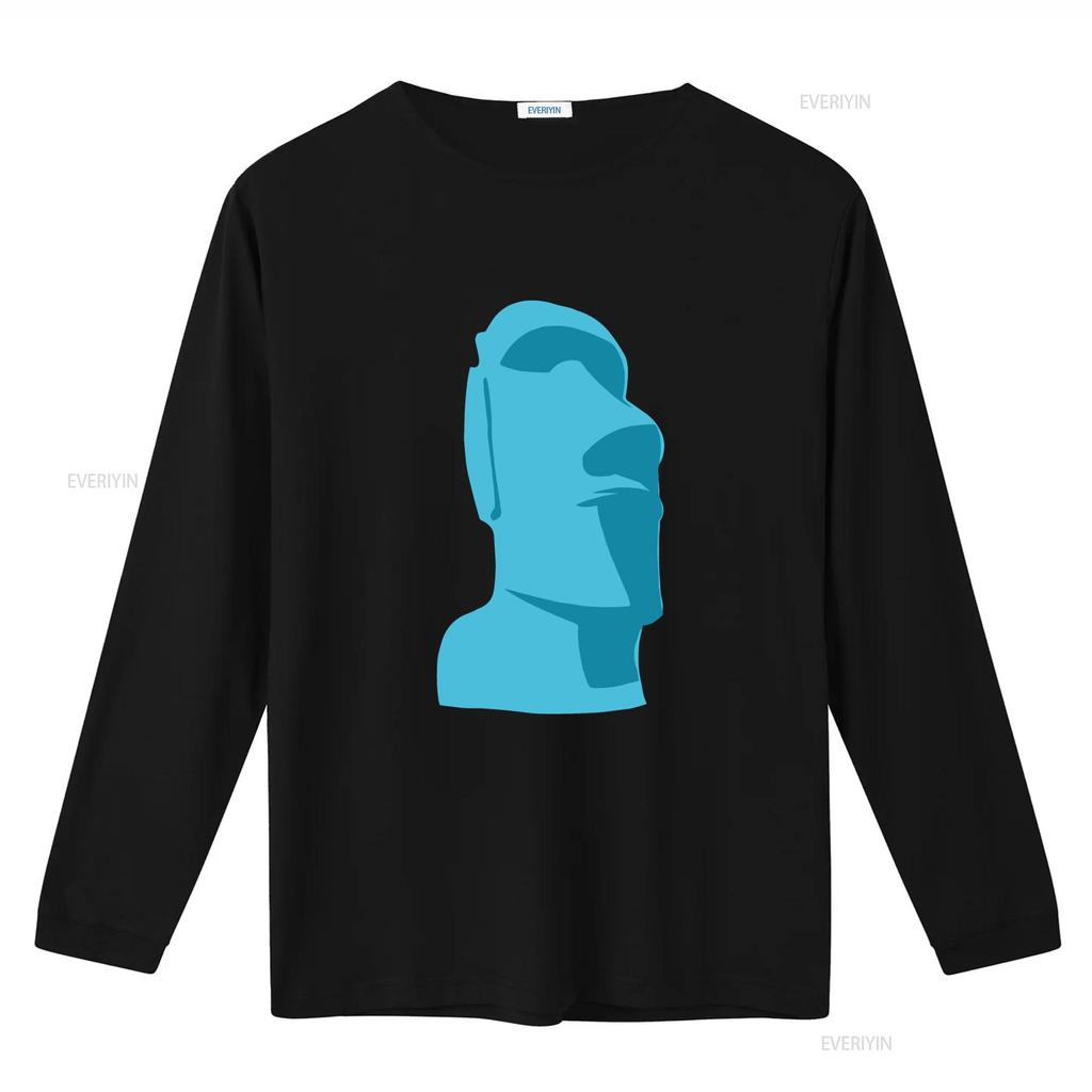 Moai T Shirt Easter Island Tiki Rapa Nui Statue Hawaii Polynesian Totem  Vintage Washed Graphic Soft Homme Casual Slightly