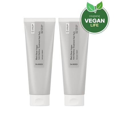 Dr. Seed Black Bean Vegan Hair Loss Treatment Hair Pack, 2 Packs, 250ml