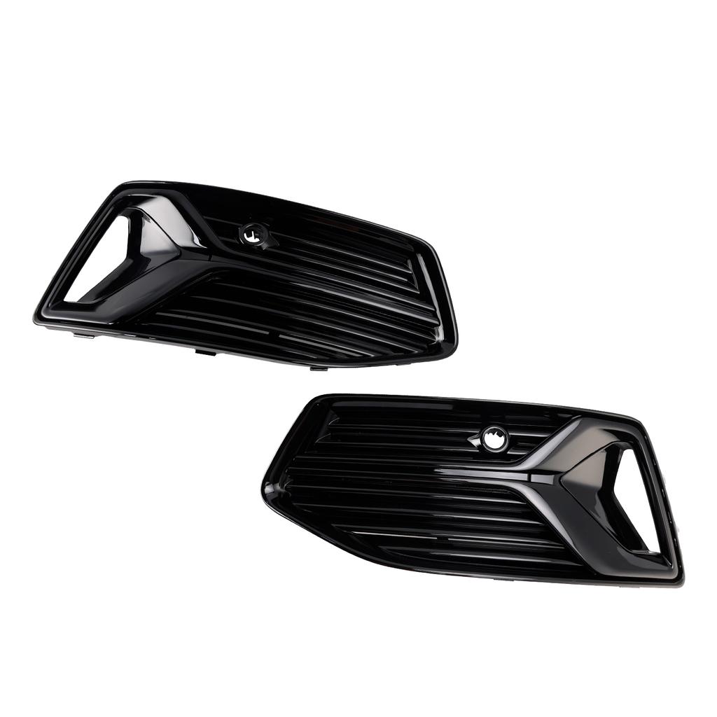 2PCS Front Bumper Fog Light Cover Grill Grille Fit A6 C8 2019-2023