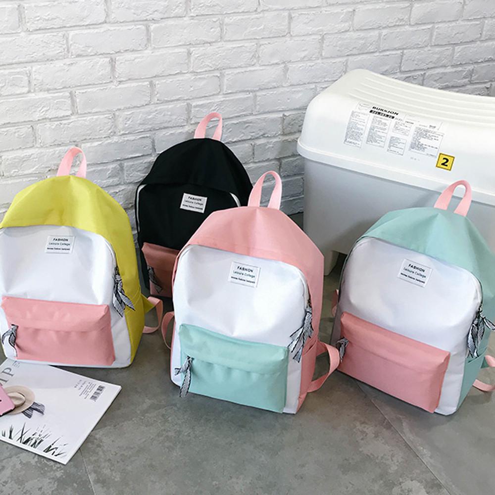 Couple Schoolbag Travel Hiking Bag Color Block Backpack Collection Luminous Bag Couple Schoolbag Travel Hiking Bag Color Block Backpack Collection Luminous Bag