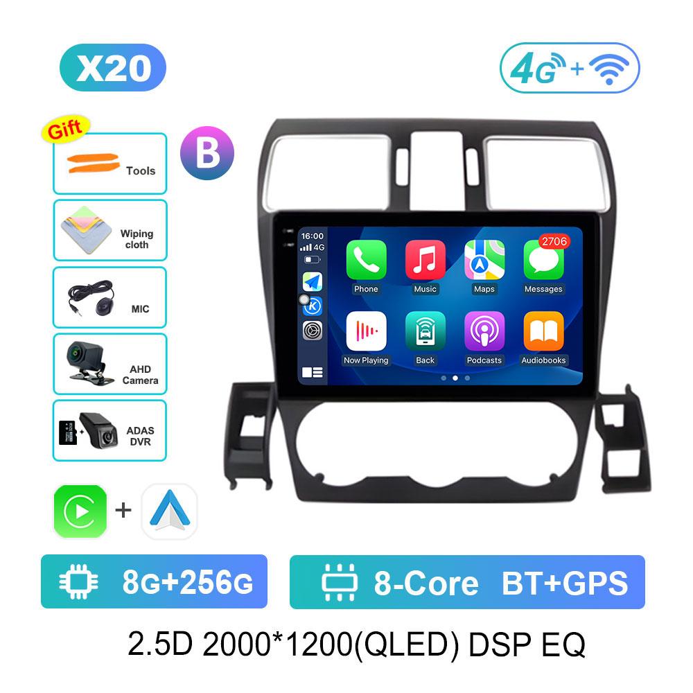 Android OS Navi GPS Car Radio Multimedia Player for Subaru Forester 4 SJ XV WRX 2012 - 2015 2018 DSP Stereo 4G QLED Screen WiFi