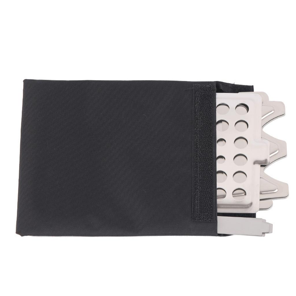 Camping Stove 304 Stainless Steel Folding Backpacking Burning Stove Portable Lightweight Pocket