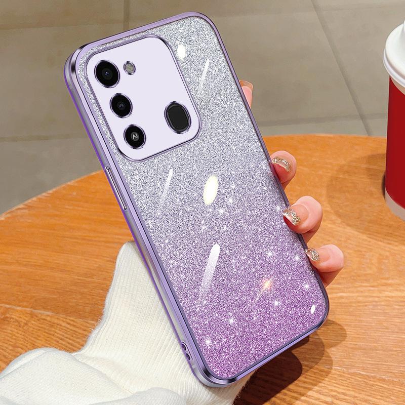 

Чехол для телефона Infinix HOT 50/NOTE 12/ZERO 30 - Градиентный блестящий силиконовый гальванизированный Spark 10C Infinix HOT 30 Play