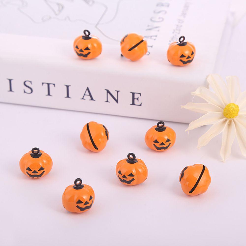 10PCS Gift Party Supplies DIY Accessories Jingle Bells Decoration Beads Halloween Bell Pendants Pumpkin Ghost