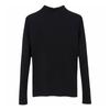 Black Bottoming Shirt Women Inside The New Fall Half-high Neck Slim Long-sleeved Zipper T-shirt