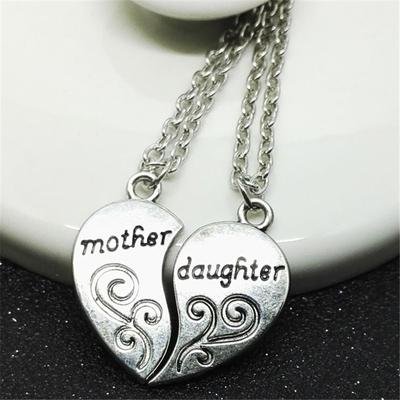Fashion Fashion Two Piece Heart Letter Patchwork Necklace Love Pendant Party Holiday Gift Accessories