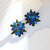 Alloy Geometric Floral Earrings For Women With Electroplated Finish And Irregular Design