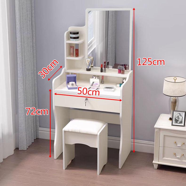 

Compact Vanity Table with Lockable Storage for Small Apartments