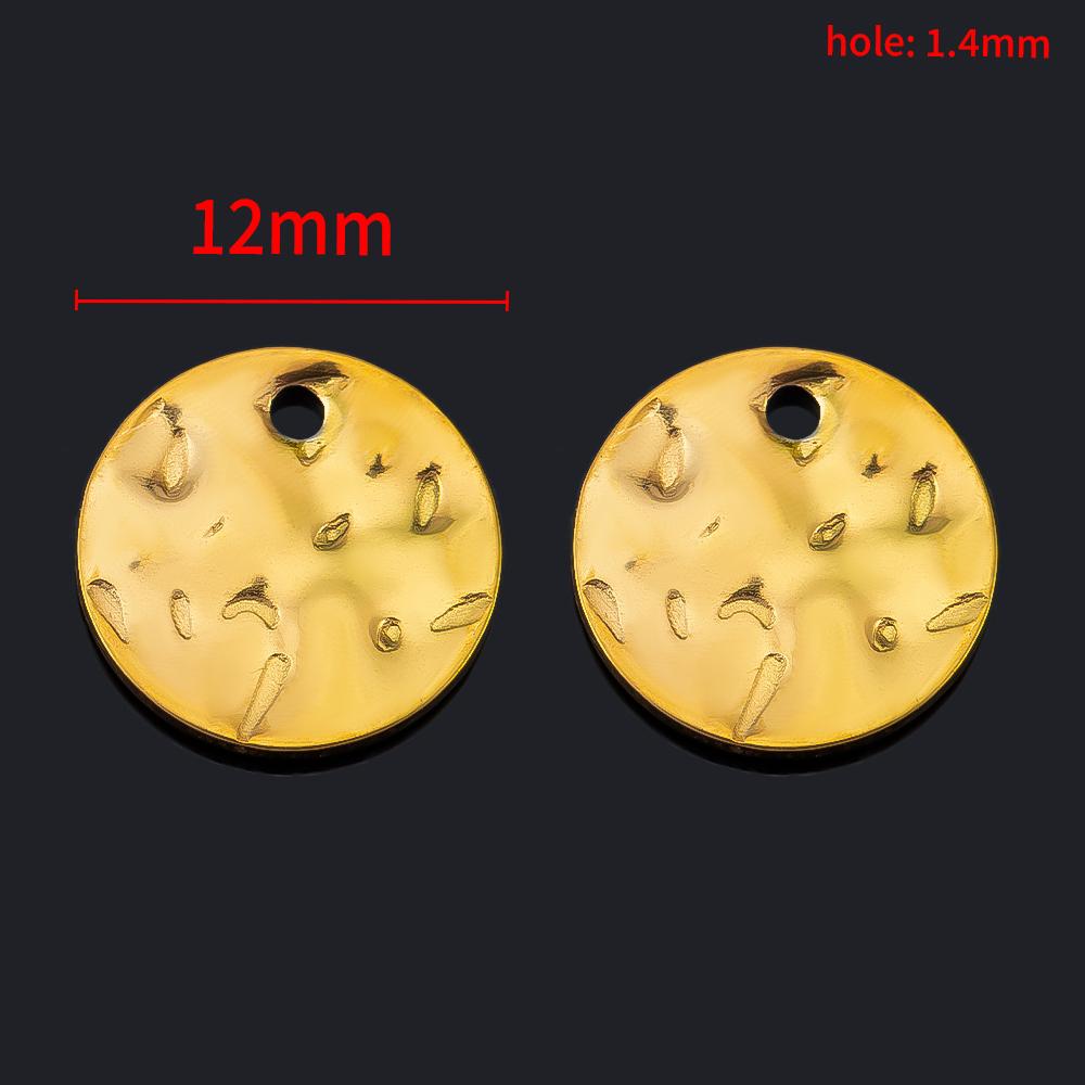 20pcs 8mm 10mm 12mm Stainless Steel Charms Round Blank Stamping Tag Pendants for DIY Bracelet Necklace Jewelry Making Materials