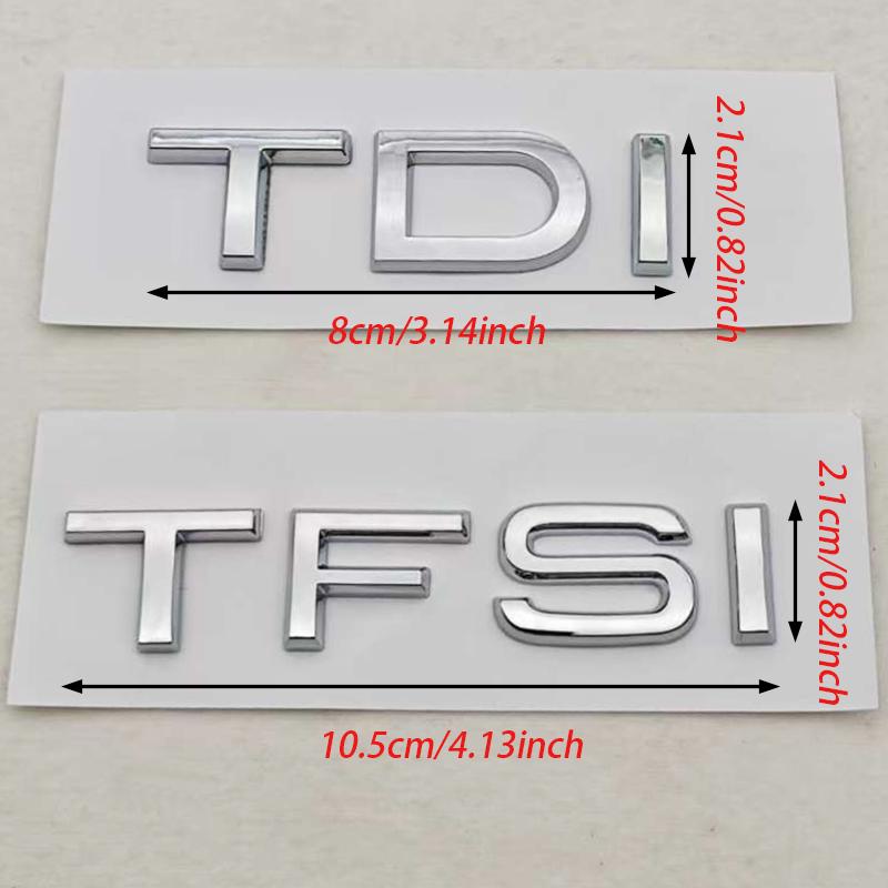 3D ABS Car Rear Trunk Letters Badge Sticker Logo TDI TFSI Emblem Decals For Audi A3 A4 A5 A6 A7 A8 Q3 Q5 Q7 Q8 SQ/RS/S Series