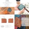 nafka Women's Genuine Mostro Leather Wallet, Simple Bifold, L-Zip closure, Made in Japan [NFK-72007] (Red)