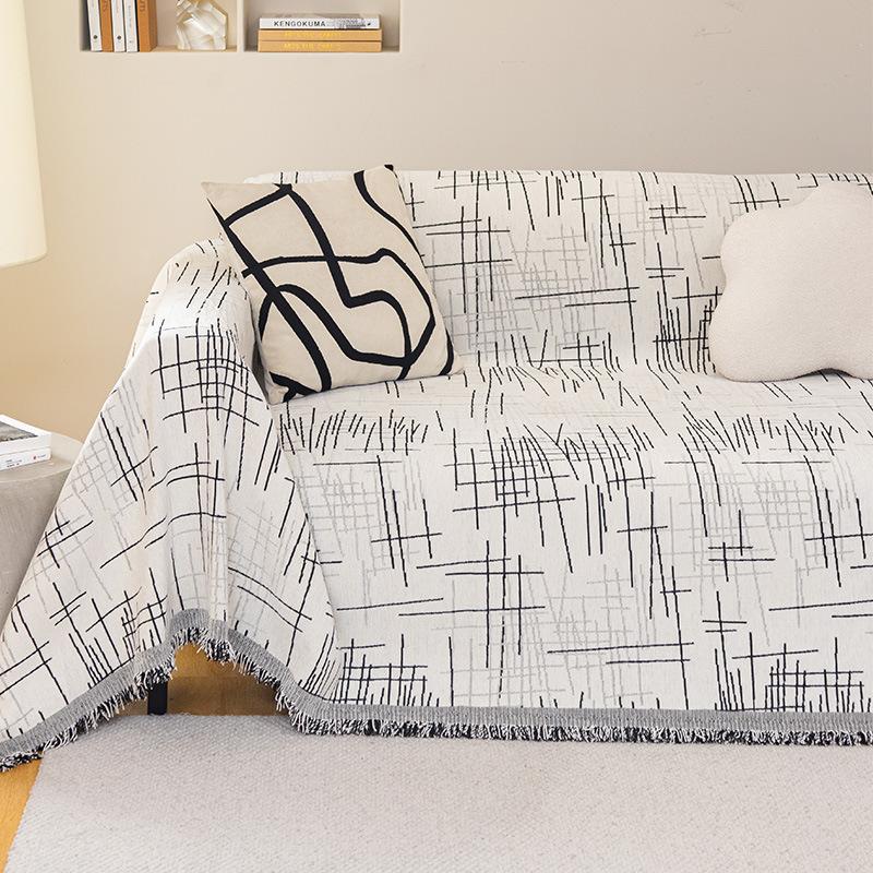 Nordic Minimalism Sofa Cover Cloth Four Seasons Universal Full Covered High Sense Chenille Ins Sofa Towel Slipcover All Inclusive