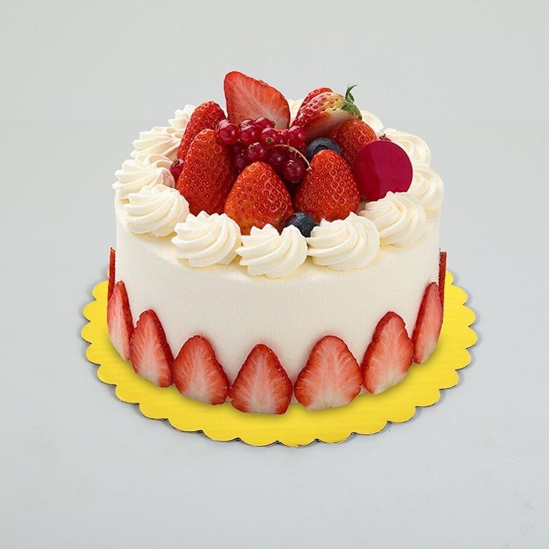 10 Pcs Cake Boards With White Golden Cake Rings, Cardboard With 6/8/10/12 Inch Cake Base, Suitable For Baking Cakes