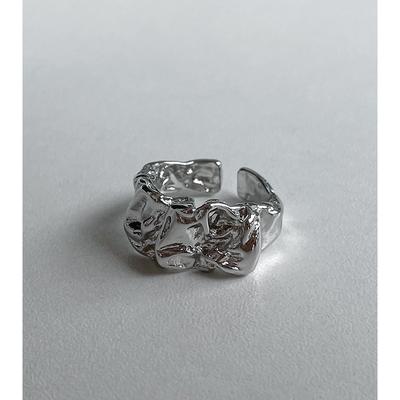 Ring Women'S Irregular Folds Niche Design Sense Adjustable Cold Wind Personality Trendy Cool Women'S Fashion Texture